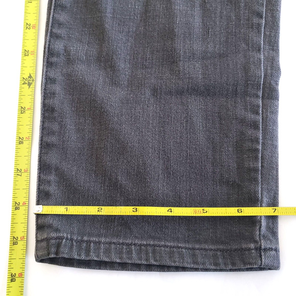 Eileen Fisher SIZE 14 Black Wash Straight Leg Organic Cotton Stretch Denim Jeans - Picture 8 of 10